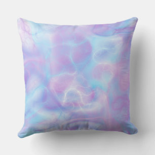 Coussin marbre violet et bleu abstrait