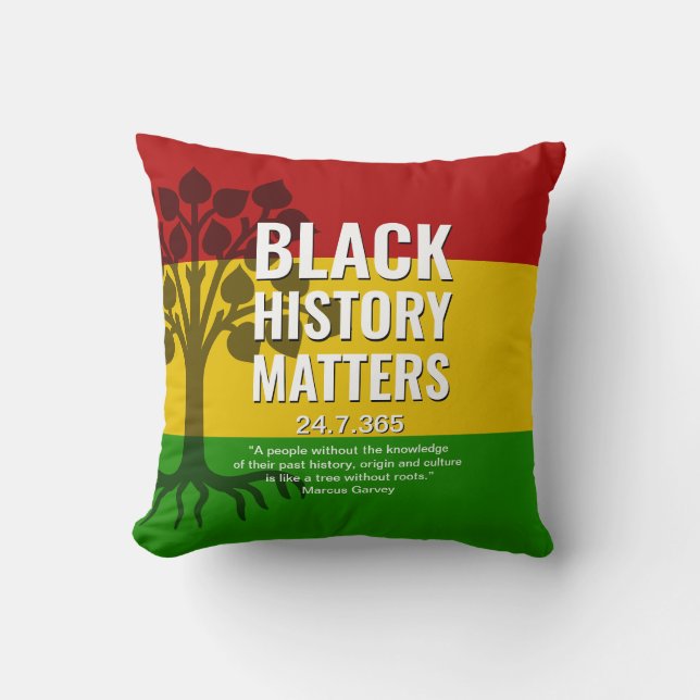 Coussin MARCUS GARVEY Histoire noire (Recto)