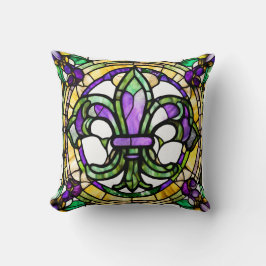 Coussin Mardi Gras Fleur De Lis