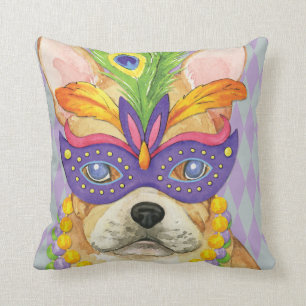 Coussin Mardi gras Frenchie