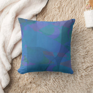 Coussin Marées d'azur - Géométrie Abstraite océanique