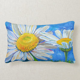Coussin : Marguerites balayées par le vent !