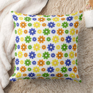 Coussin Marguerites Colorées