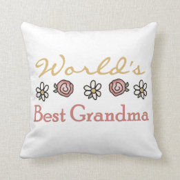 Coussin Marguerites et cadeaux de la grand-maman du monde