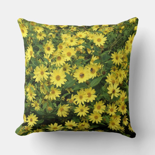Coussin Marguerites jaunes (Recto)