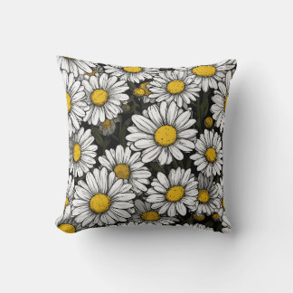 Coussin Marguerites Style Comic