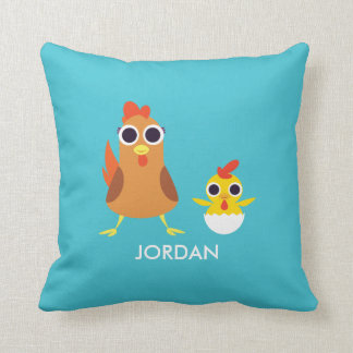 Coussin Maria et bandit les poulets
