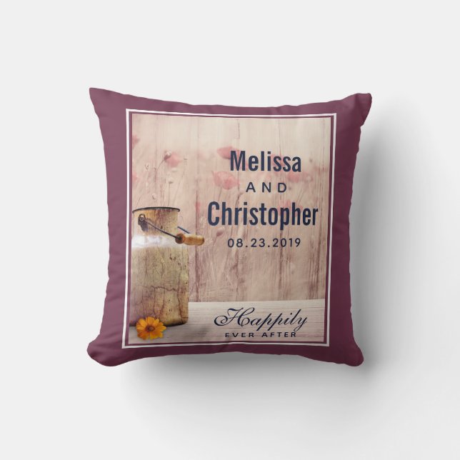 Coussin Mariage campagnard de lait rustique (Recto)
