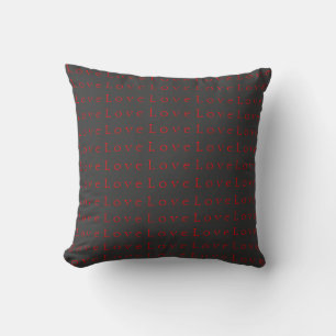 Coussin Mariage d'amour unique gris rouge élégant
