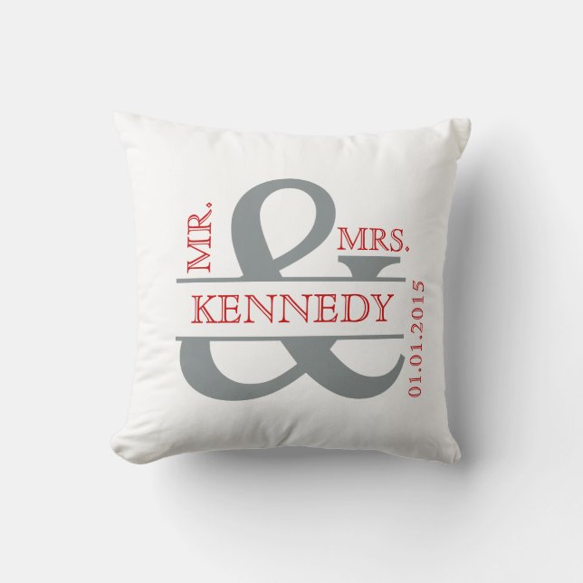 Coussin Mariage de conservation de monogrammes per (Recto)