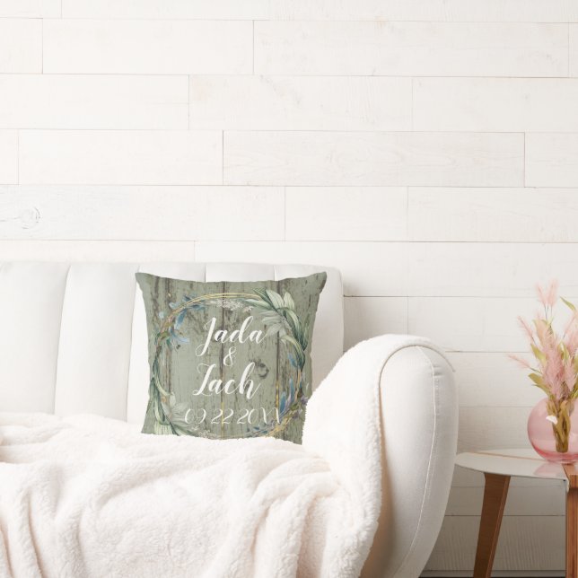 Coussin Mariage de courroie feutrée rustique (Canapé)