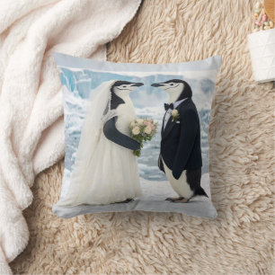 Coussin Mariage de manchots sur un glacier arctique