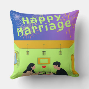 Coussin mariage de nom personnalisé, coussin perso
