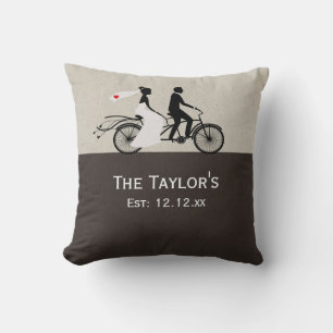 Coussin Mariage De Vélos Cute Tandem