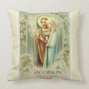 Coussin Mariage de Vierge Marie de Noël St Joseph
