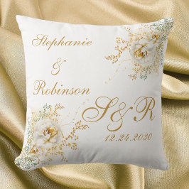 Coussin Mariage du logo de la Florale d'or