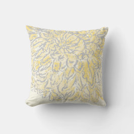 Coussin Mariage en fleur Dahlia jaune Iris