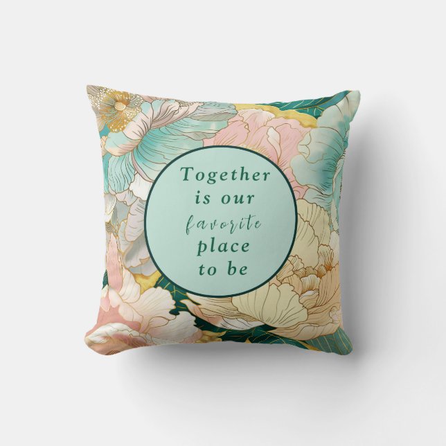 Coussin Mariage Floral Bohème (Recto)