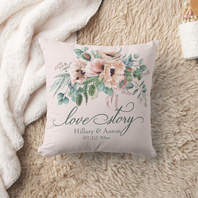 Coussin Mariage "Love Story" (Couverture)
