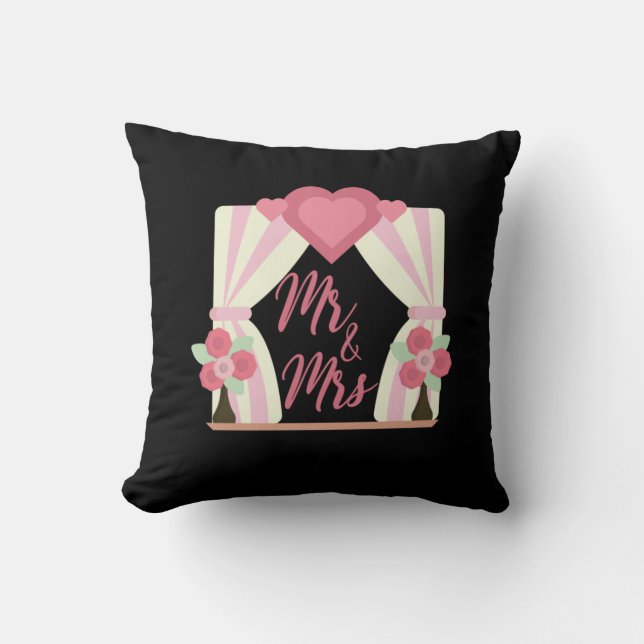 Coussin Mariage M. et Mme (Recto)
