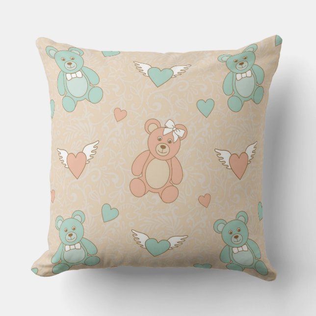 Coussin Mariage-nounours (Recto)