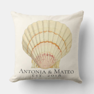 Coussin Mariage simple coquille vintage