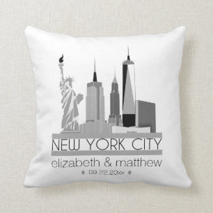 Coussin Mariage Skyline de New York