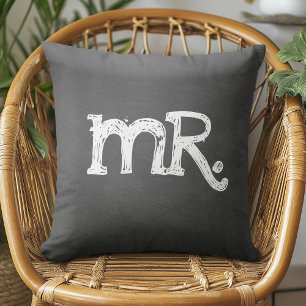 Coussin Mariage Tableau Noir Mr. Mister