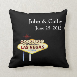 Coussin MARIÉ à Las Vegas a personnalisé l'Américain M
