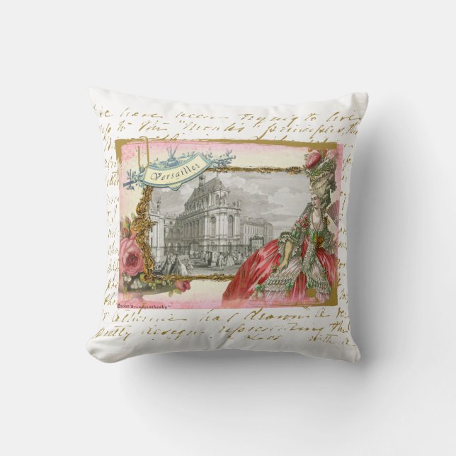 Coussin Marie Antoinette au carreau de Versailles (Recto)