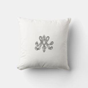Coussin Marie Antoinette - monogramme - Royal monogram