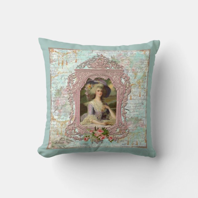 Coussin Marie Antoinette Roses Roses Roses Roses (Recto)