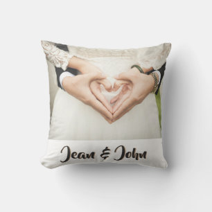 Coussin Mariée Et Marié Mains De Coeur Personnalisées