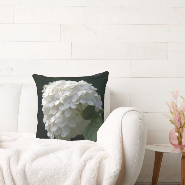 Coussin Mariée & Marié Hydrangea Blanche Réversible (Canapé)