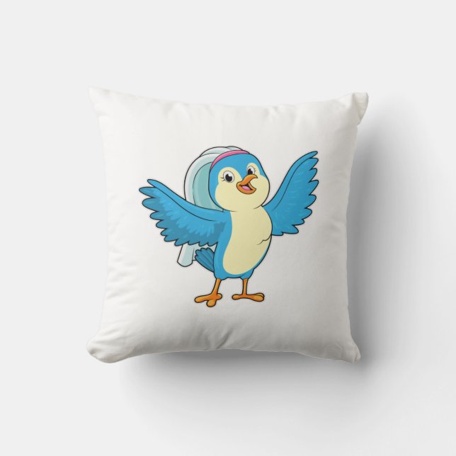 Coussin Mariée oiseau voilée (Recto)