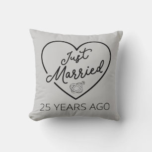 Coussin Mariés depuis 25 ans seulement III
