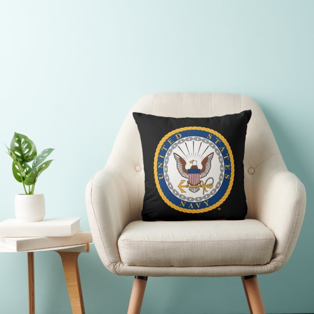 Coussin Marine américaine | Emblème de la marine (Chaise)