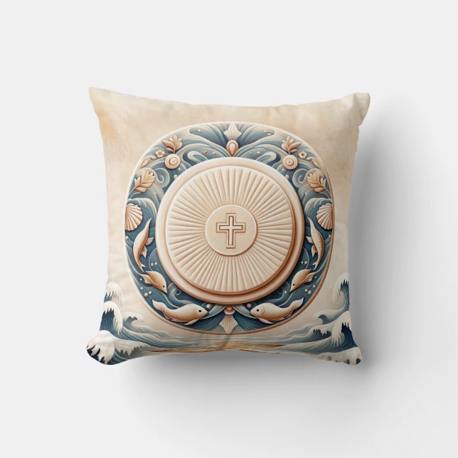 Coussin Marine Art Style Eucharistique Communion Hôte (Recto)