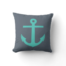 Marine bleu et turquoise Ancre nautique