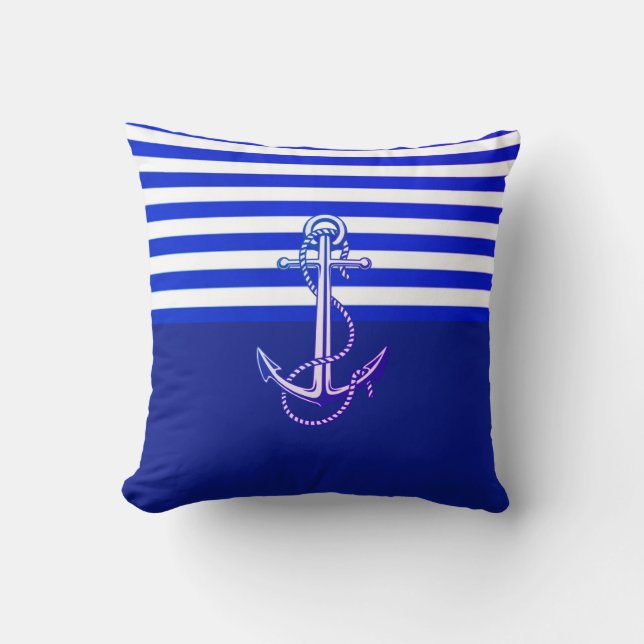 Coussin Marine bleue (Recto)