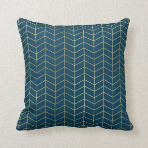 Coussin Marine en arête de poisson de feuille d'or de Fau