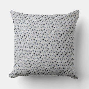 Coussin Marine et Grey Petite conception simple Motif