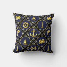 Marine marine nautique/or/dauphin/voilier/ancre/cr