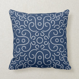 Coussin Marine occidentale de motif de point de Bandana