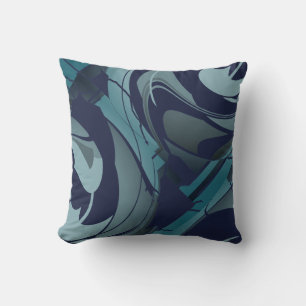 Coussin Marine torride avec forme Turquoise claire et fonc