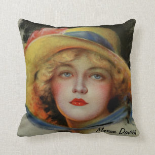 Coussin Marion Davies, vedette de film célèbre