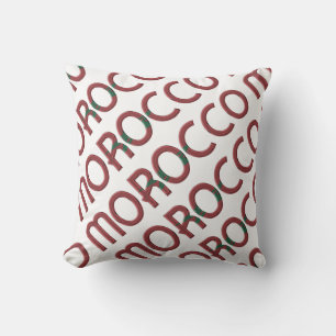 Coussin Maroc Drapeau typographique Souvenir africain