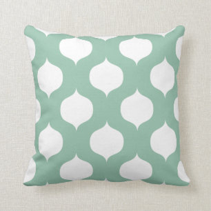 Coussin marocain de motif de treillis dans le vert