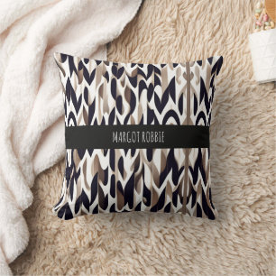 Coussin Marocco Triangle Géométrique Brown Motif
