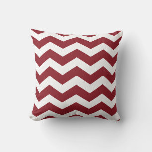 Coussin Maroon Chevron Motif Jeu d'oreillers